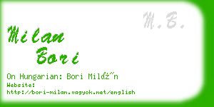 milan bori business card